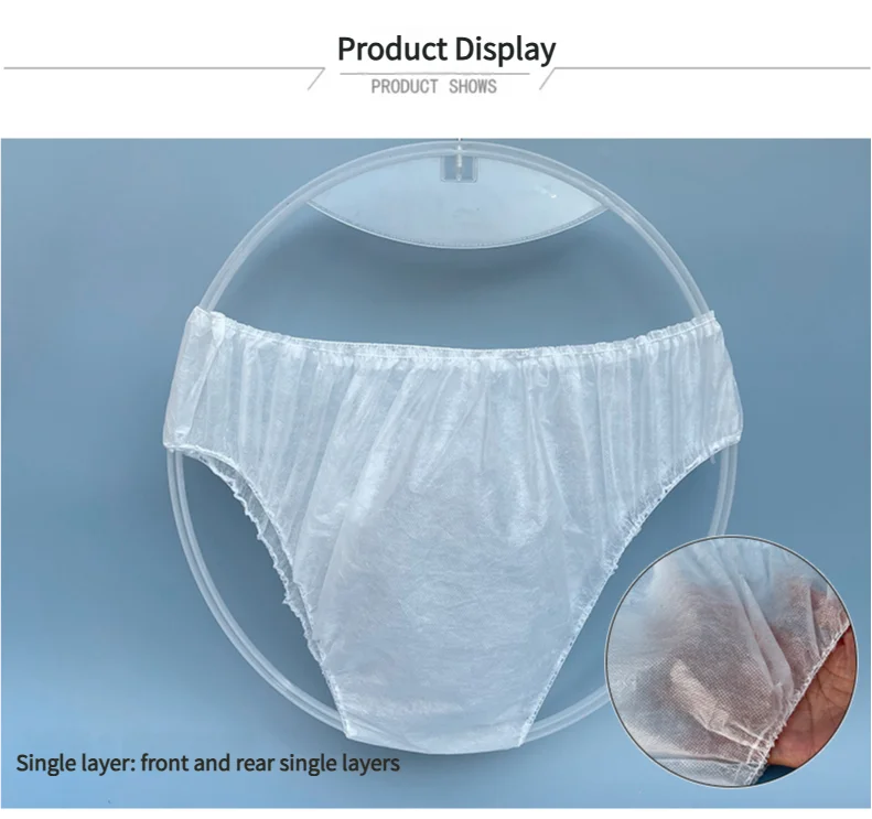 Ropa interior desechable no tejida al por mayor para salón de belleza, sudor, baño de vapor, sauna, estilo diario, cintura, shorts con empaque individual