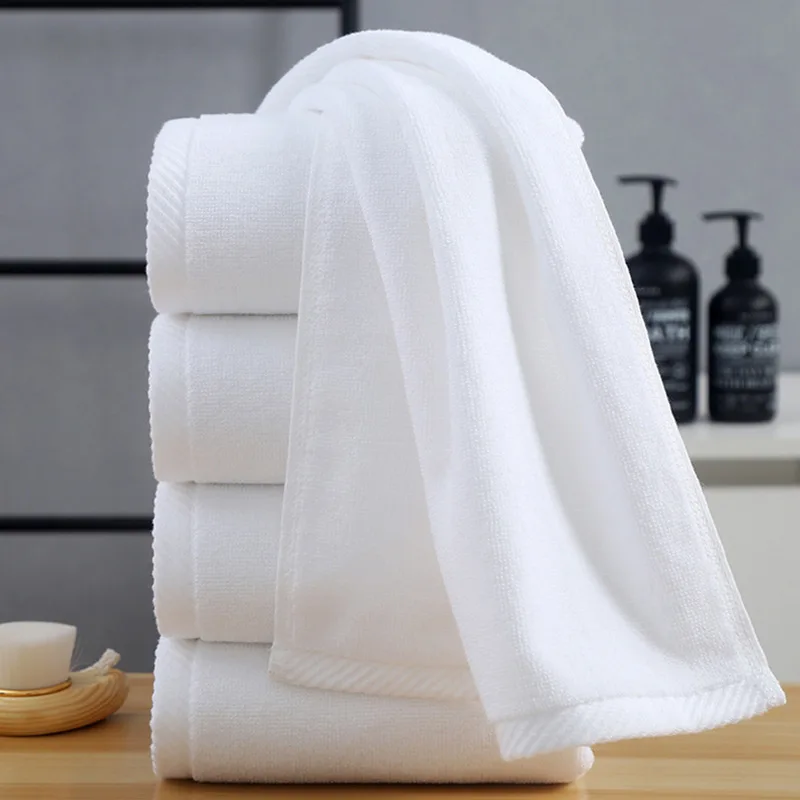 Luxurious 100% Cotton Thick Bath Towel Ultra Plush Quick-dry Solid Color Knitted Spa Towels For Adults Disposable Compressed