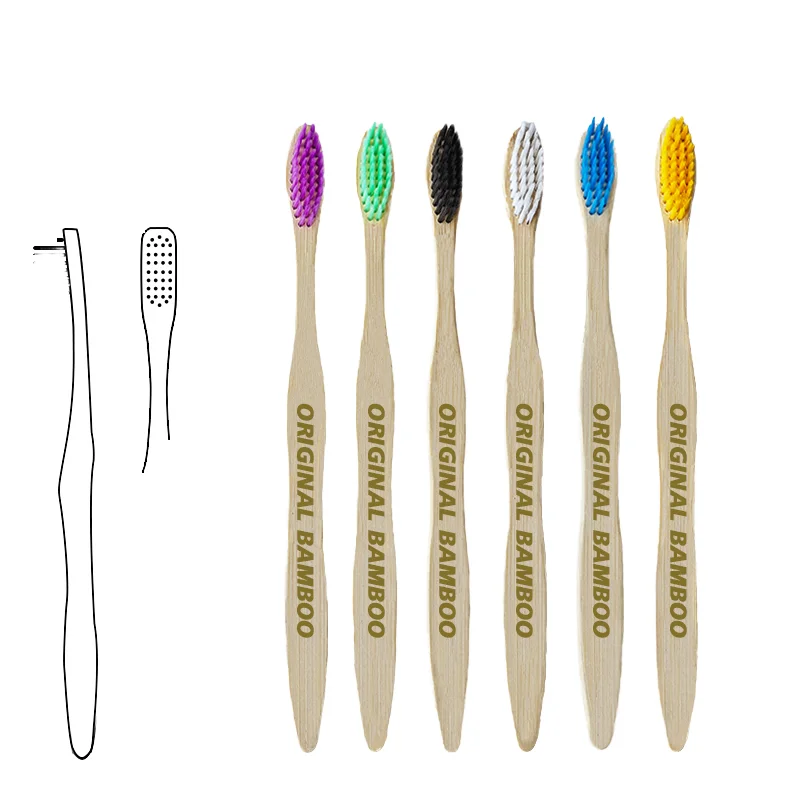 Biodegradable Bamboo Toothbrush For Home And Hotel Use Soft Pbt Charcoal Bristle Tube Bpa-free Disposable For Children
