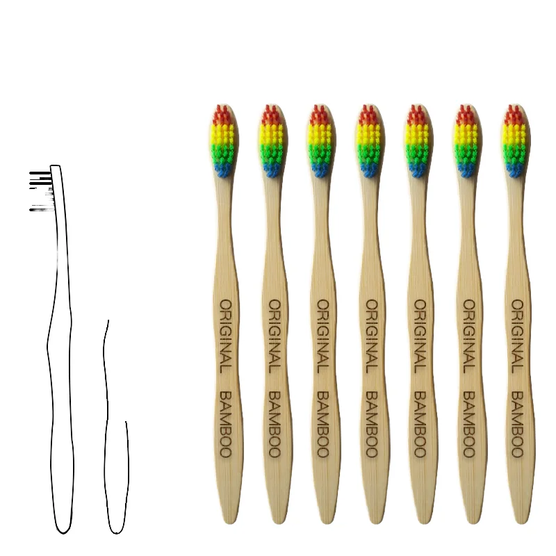 Biodegradable Bamboo Toothbrush For Home And Hotel Use Soft Pbt Charcoal Bristle Tube Bpa-free Disposable For Children