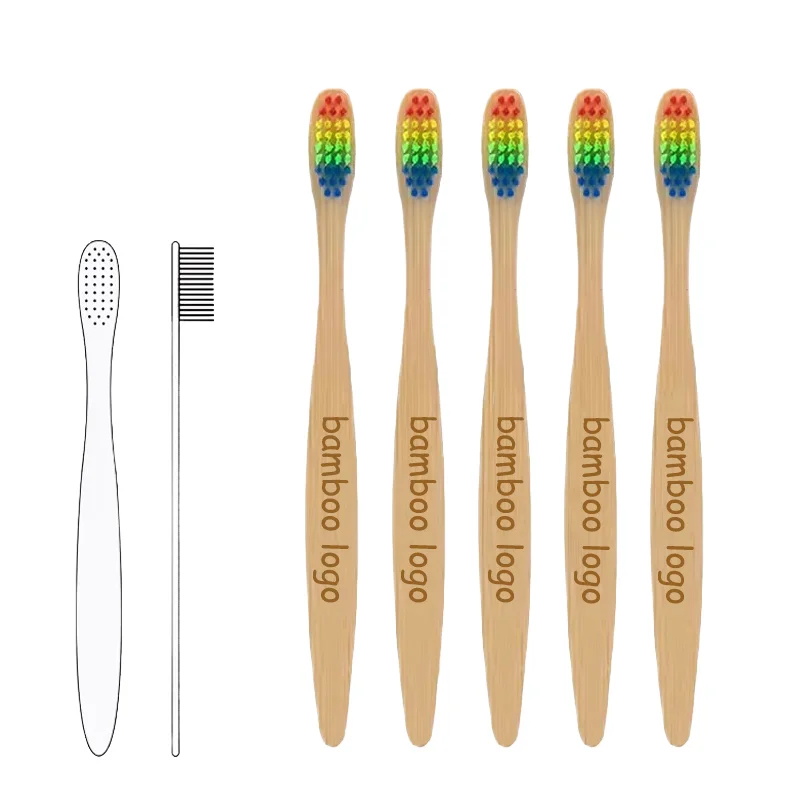 Biodegradable Bamboo Toothbrush For Home And Hotel Use Soft Pbt Charcoal Bristle Tube Bpa-free Disposable For Children
