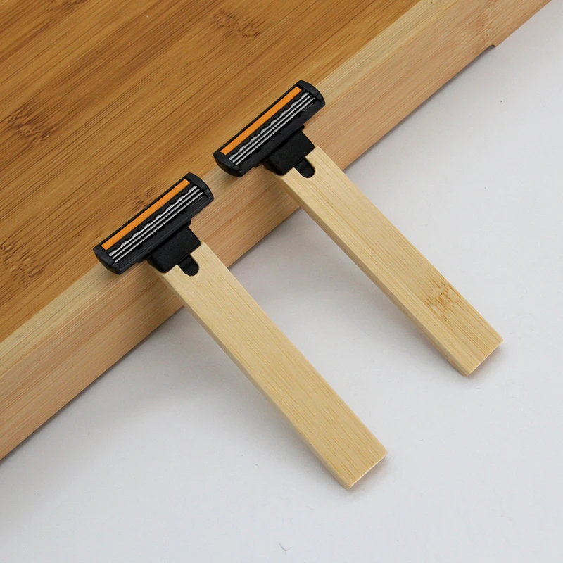 Maquinilla de afeitar desechable de seguridad de triple hoja para hombre Care, paquete de cuchillas desechables con logotipo