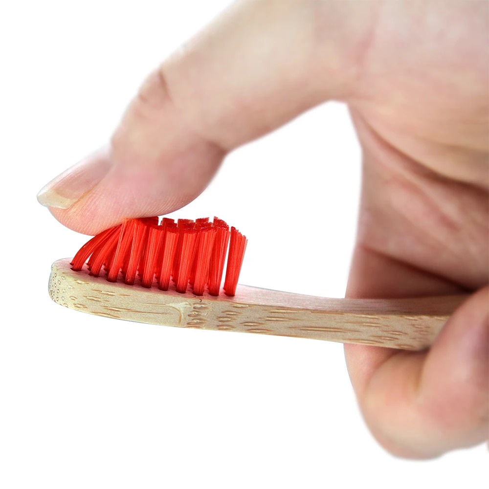 Custom Bamboo Wooden Toothbrush For Adults 100% Biodegradable Soft Charcoal Bristles Disposable For Home Use
