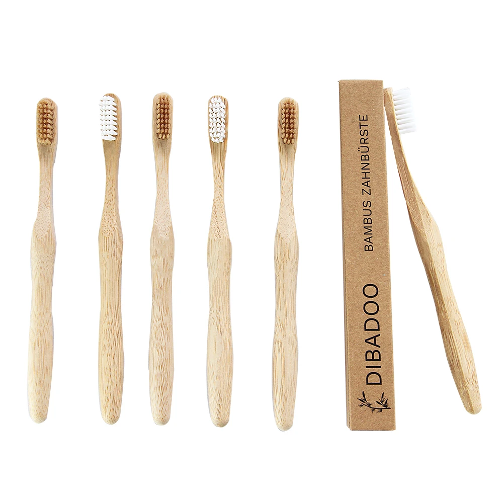 Best Selling 100% Environmental Disposable Adult Toothbrush 14.5-18.5 Cm Soft Nylon Bristles Carbon Natural Bamboo Charcoal