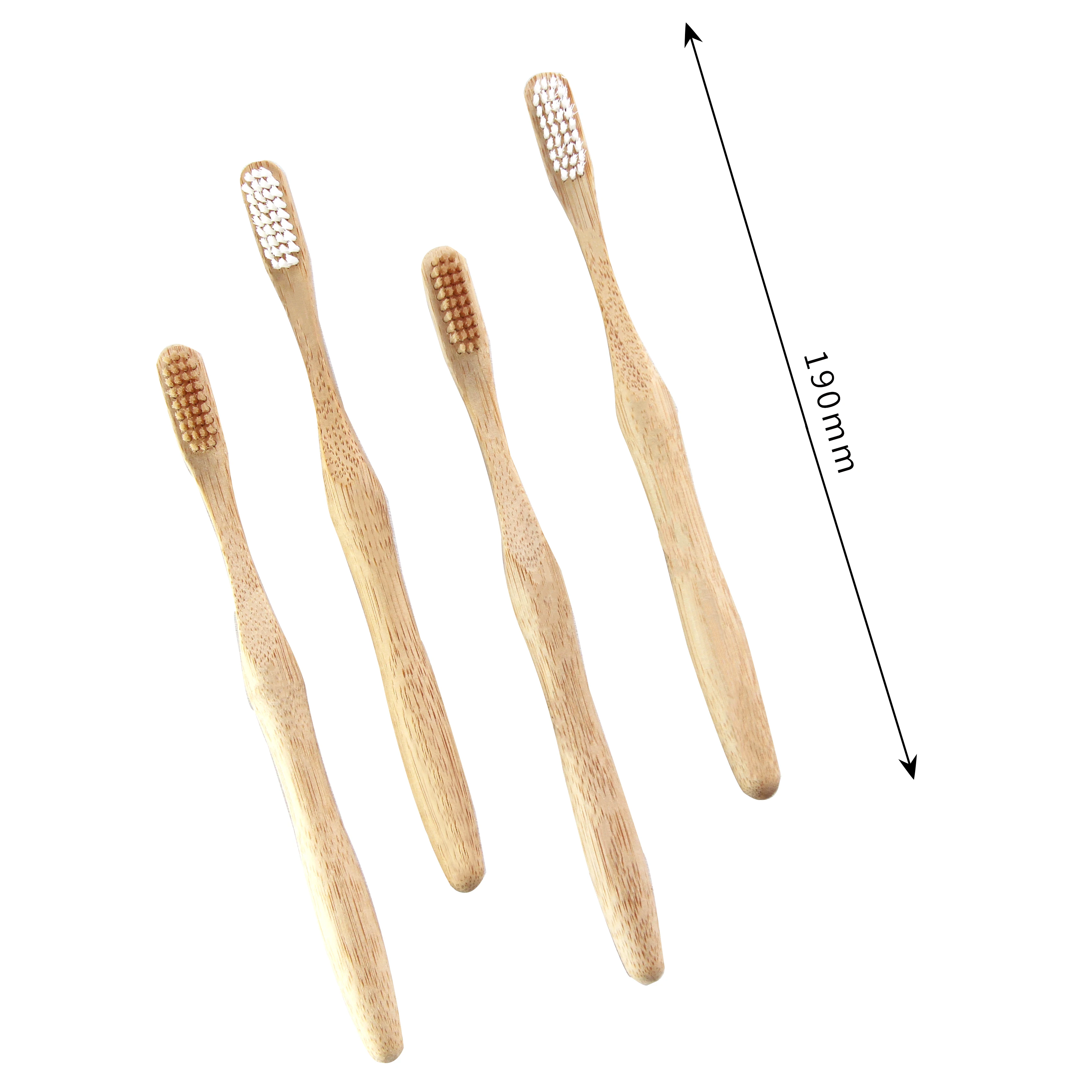Best Selling 100% Environmental Disposable Adult Toothbrush 14.5-18.5 Cm Soft Nylon Bristles Carbon Natural Bamboo Charcoal