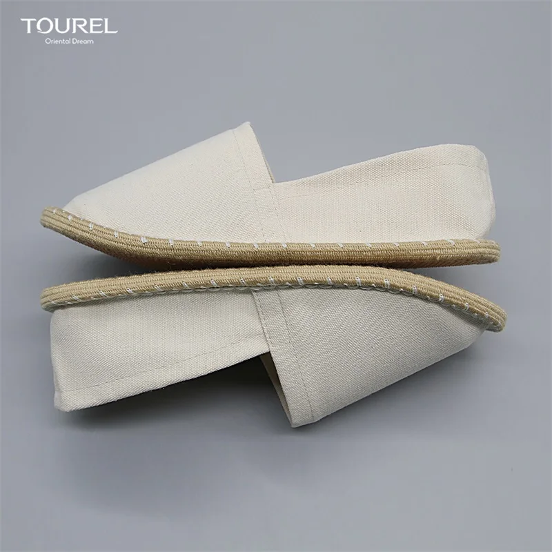 Eco-friendly Disposable Spa Shoes Linen Travel Shoes Green Hotel Slippers For Adults