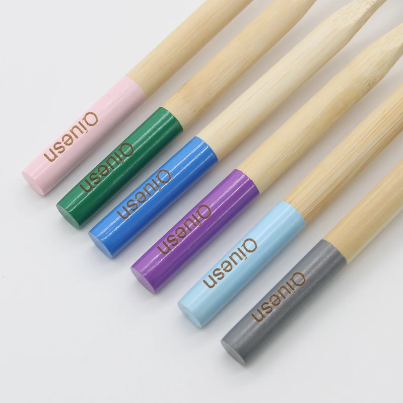 Cepillo de dientes de bambú 100% natural biodegradable orgánico ecológico, cerdas suaves de nailon con carbón, logotipo personalizable, desechable para el hogar