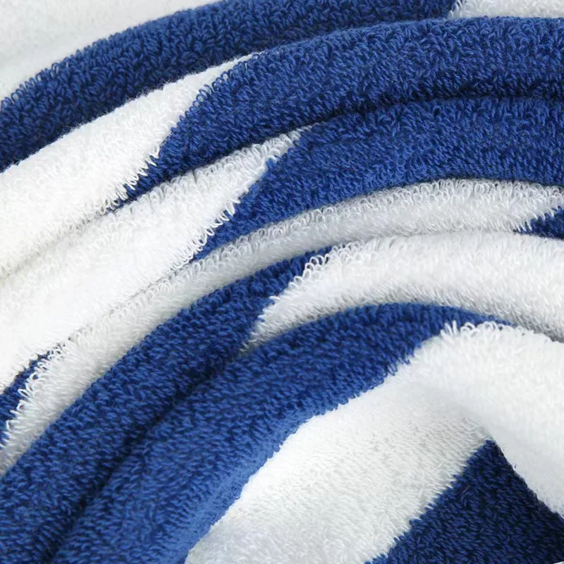 Premium Quality 100% Cotton Striped Oversized Quick Dry Luxury Printed Swimming Bath Beach Towel Custom Summer Sports Tropical