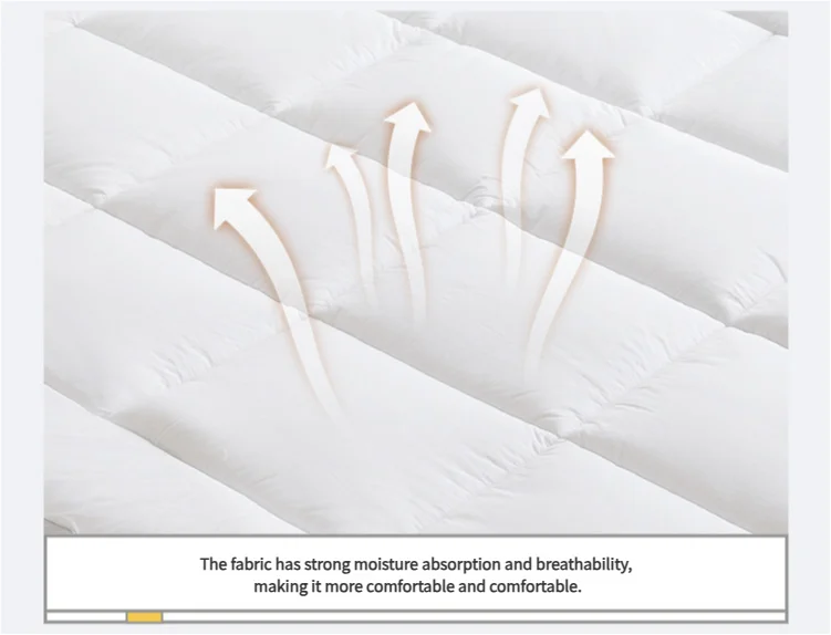 Extra Thick Waterproof Hotel Bed Mattress Pads Toppers Single Double Full Size Washable Padded Foam Memory Quilted Technique