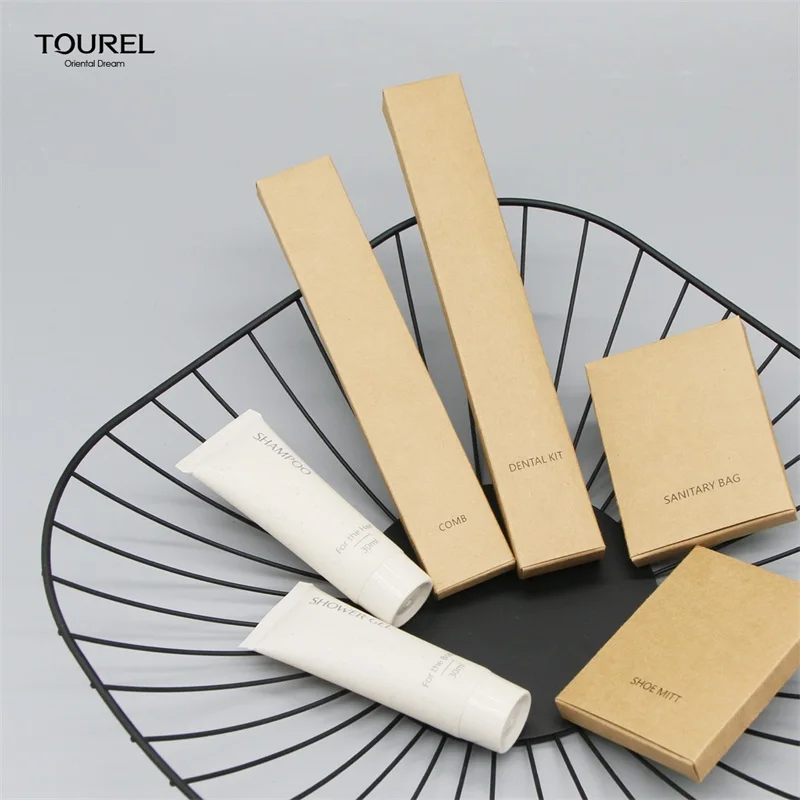 Eco Friendly Hotel Dry Amenities Shower Gel Shampoo Branded 5 Start Hotel Amenity With Logo