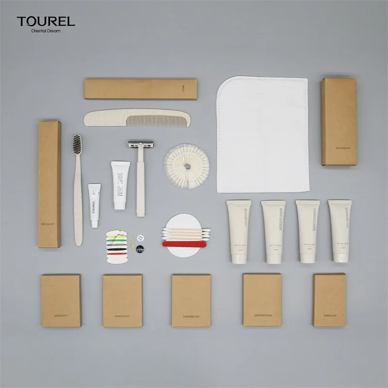 Wholesale Customizable Eco-friendly Hotel Amenities 30 Ml Biodegradable And Recyclable Straw Mini Tubes For Shampoo Shower Gel