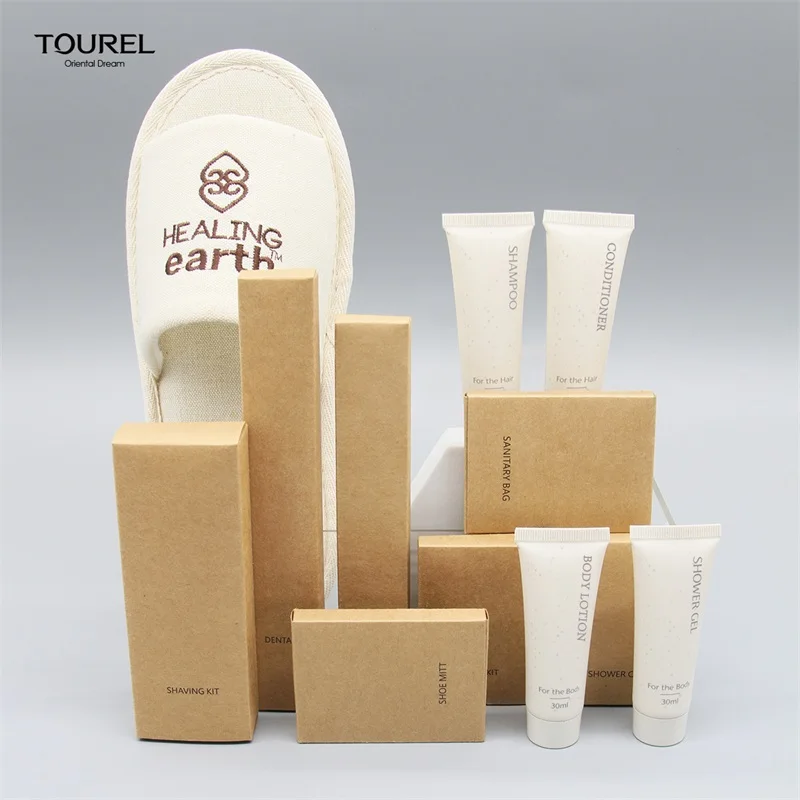Artículos de hotel ecológicos Champú y gel de ducha Artículos de hotel de bambú