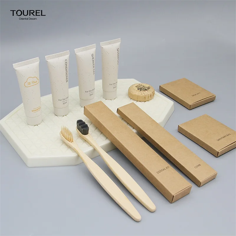 Artículos de hotel ecológicos Champú y gel de ducha Artículos de hotel de bambú