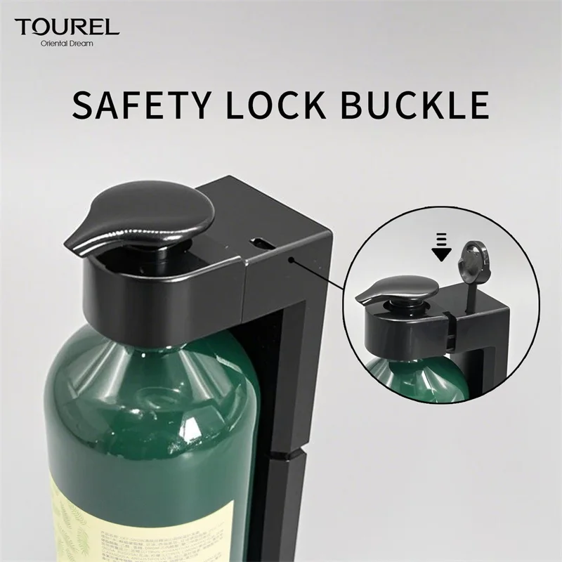 Wall Mounted Manual Dispenser Set For Shower Gel Liquid Shampoo And Sanitizer Eco-friendly Plastic Holder For Hotels