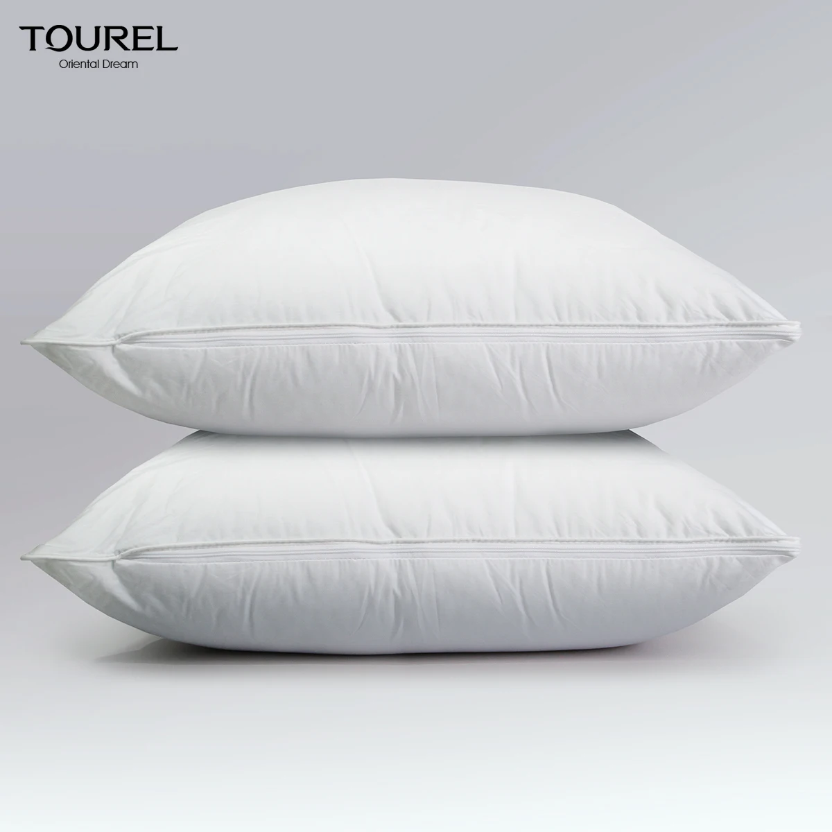 High Quality White Super Soft Cotton Pillow Insert Hotel Home Duck Feather Down Pillow