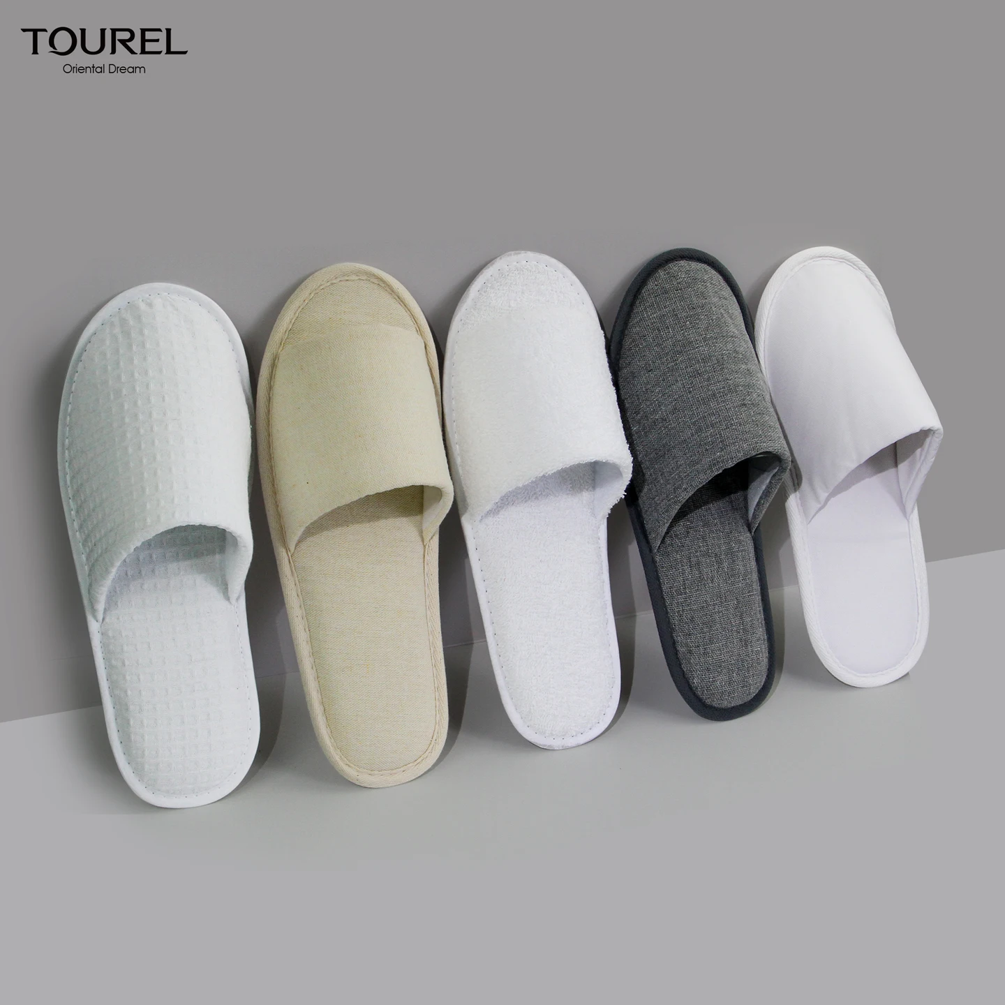 Comodidades de Hotel Características Reciclables Logotipo Personalizado Muestras Gratuitas de 5 Estrellas Zapatillas de Spa de Lujo Desechables de Hotel