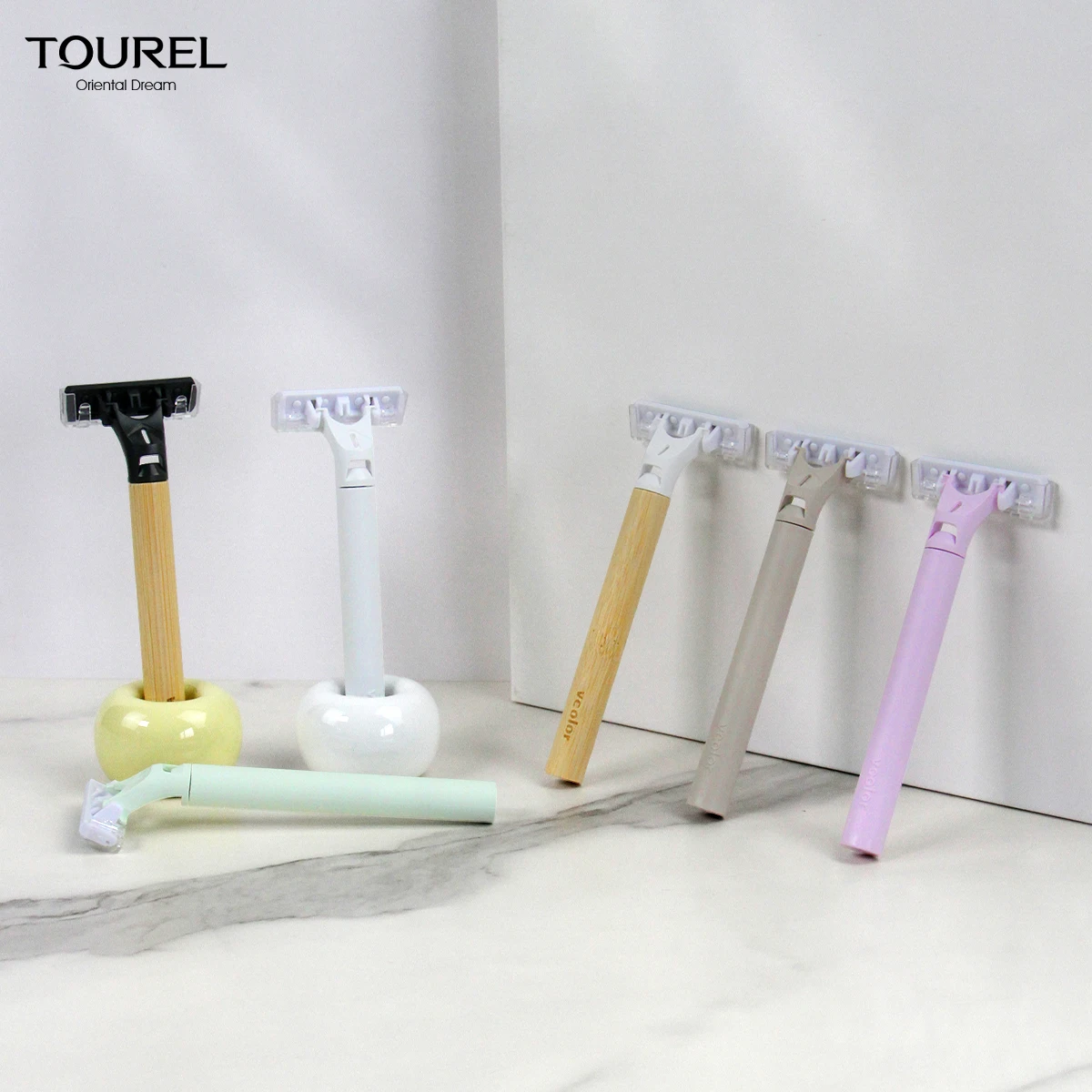 Kit de afeitadora desechable de viaje al por mayor para hombres, artículos de afeitado de lujo para hoteles y aerolíneas, kit de afeitado con empaque personalizado