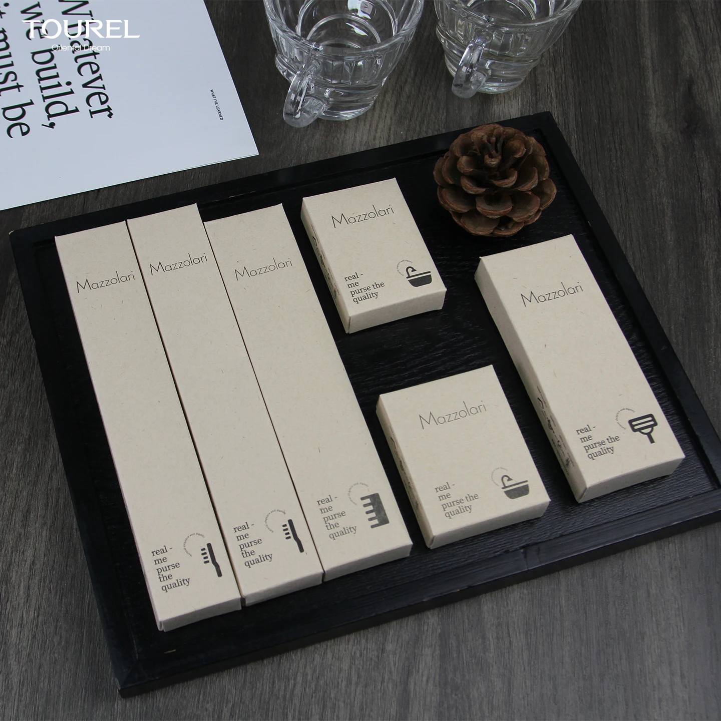 Estuche de cepillo de dientes de papel kraft reciclable, reutilizable y ecol&oacute;gico para viajes de hotel, port&aacute;til, con comodidades suaves y ergon&oacute;micas