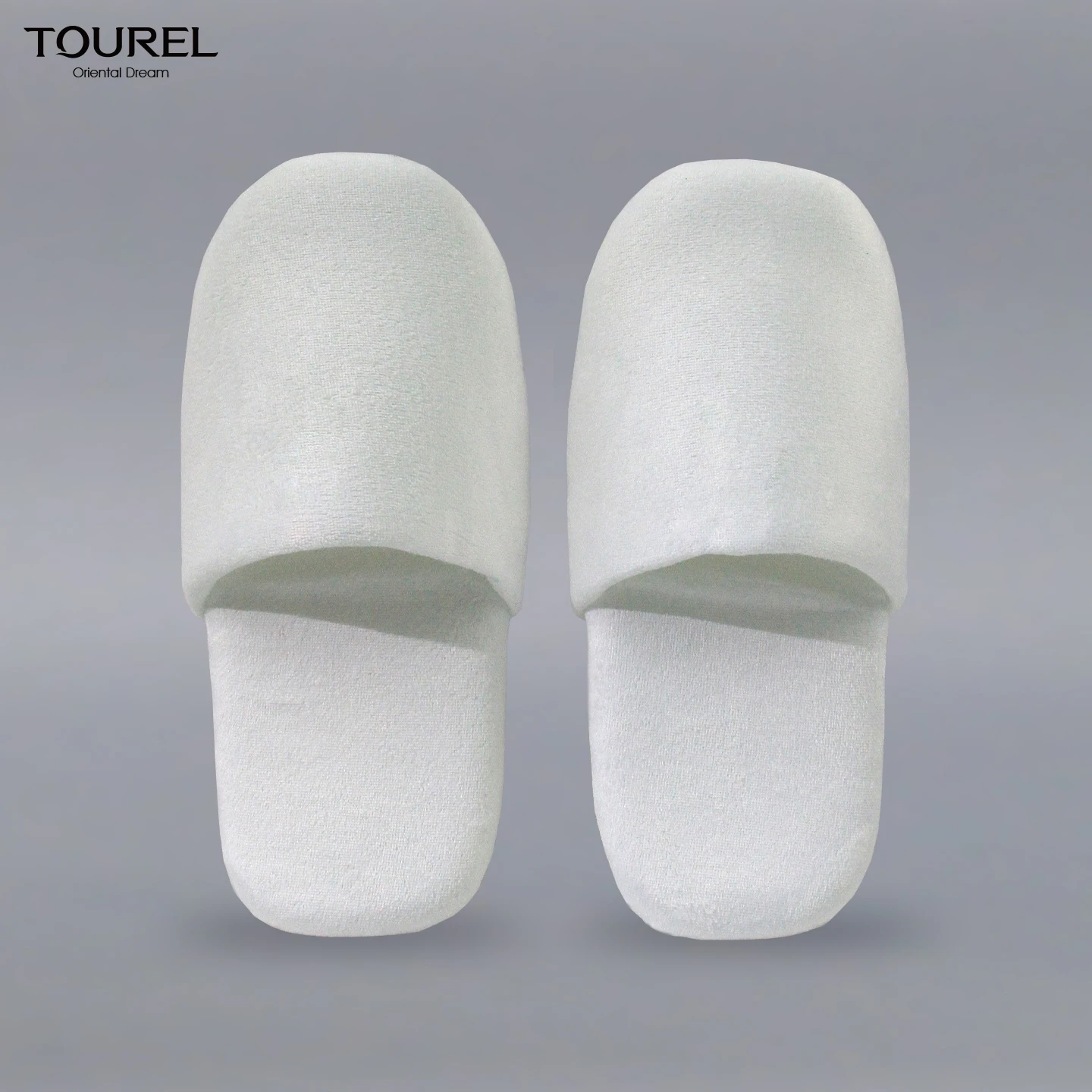 Chaussons jetables haut de gamme en coton velours coup&eacute; blanc pour h&ocirc;tel, maison d&rsquo;h&ocirc;tes, salon de beaut&eacute;, confortables et chaleureux, &eacute;cologiques et biod&eacute;gradables