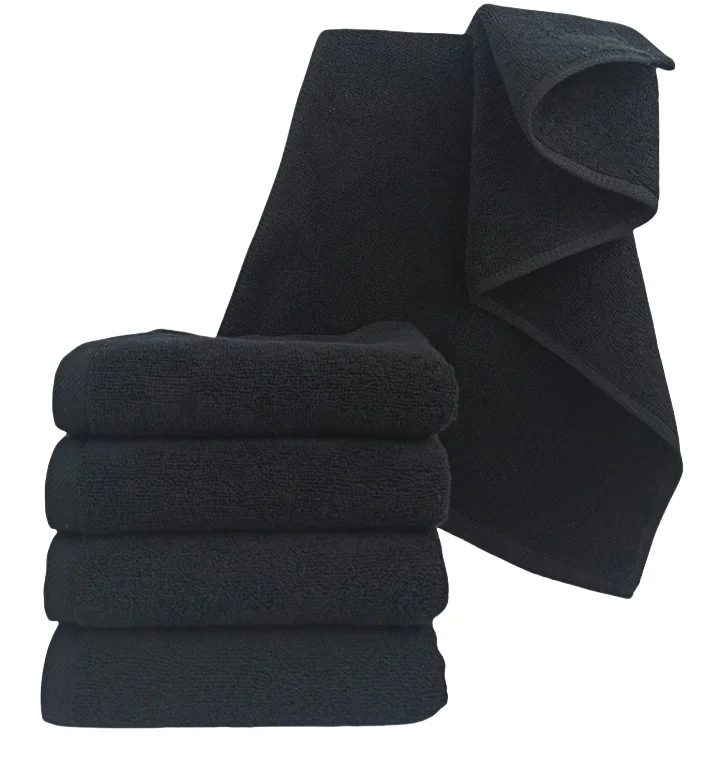 Black Quick Dry Sports Towel Ideal For Gym Fitness Swimming Camping And Fan Zone