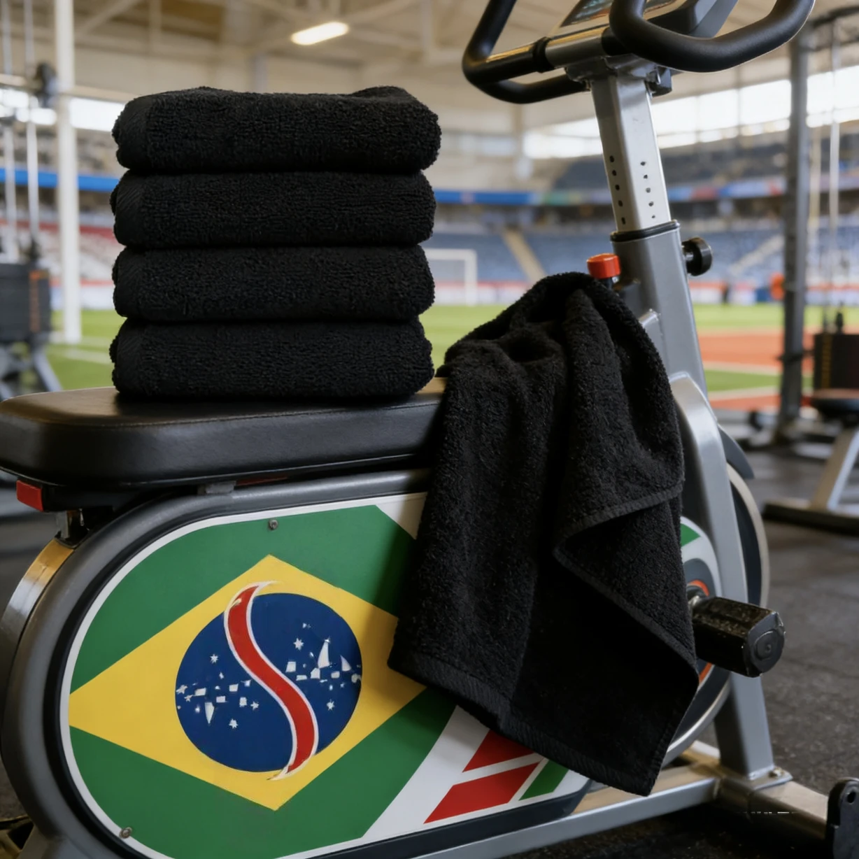 Soft Black Cotton Towel Fast Drying Lightweight Towel For Sports Workout And Outdoor Use
