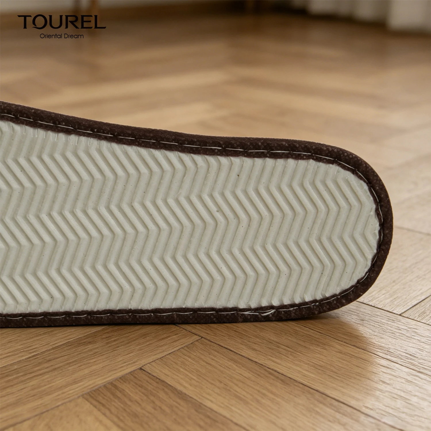 Custom Logo Linen Disposable Hotel Guest Slippers Non Slip Eva Sole Spa Homestay Bedroom Slippers