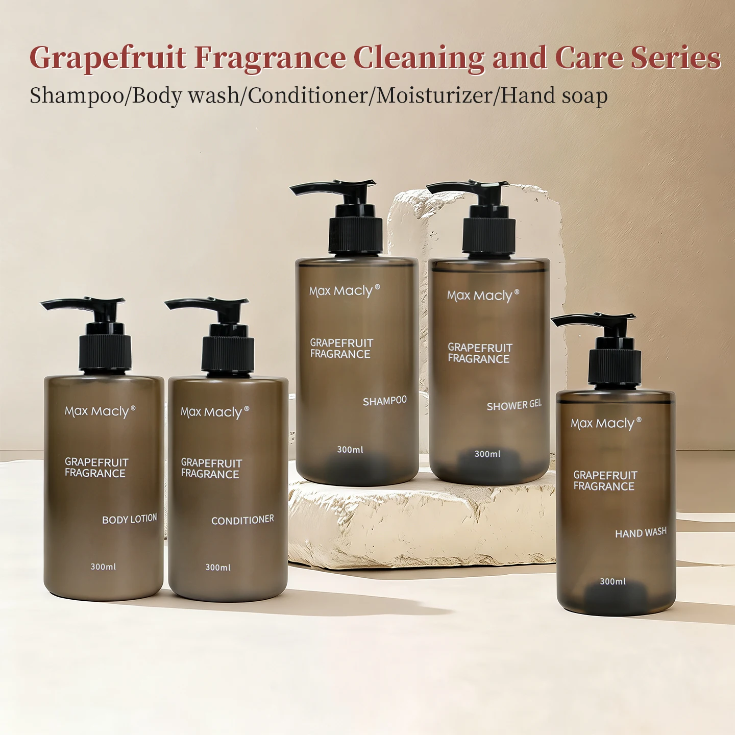 Custom Logo 300ml 400ml Large Size Hotel Shampoo And Shower Gel Set For 5 Star Hotel Guest Bathroom
