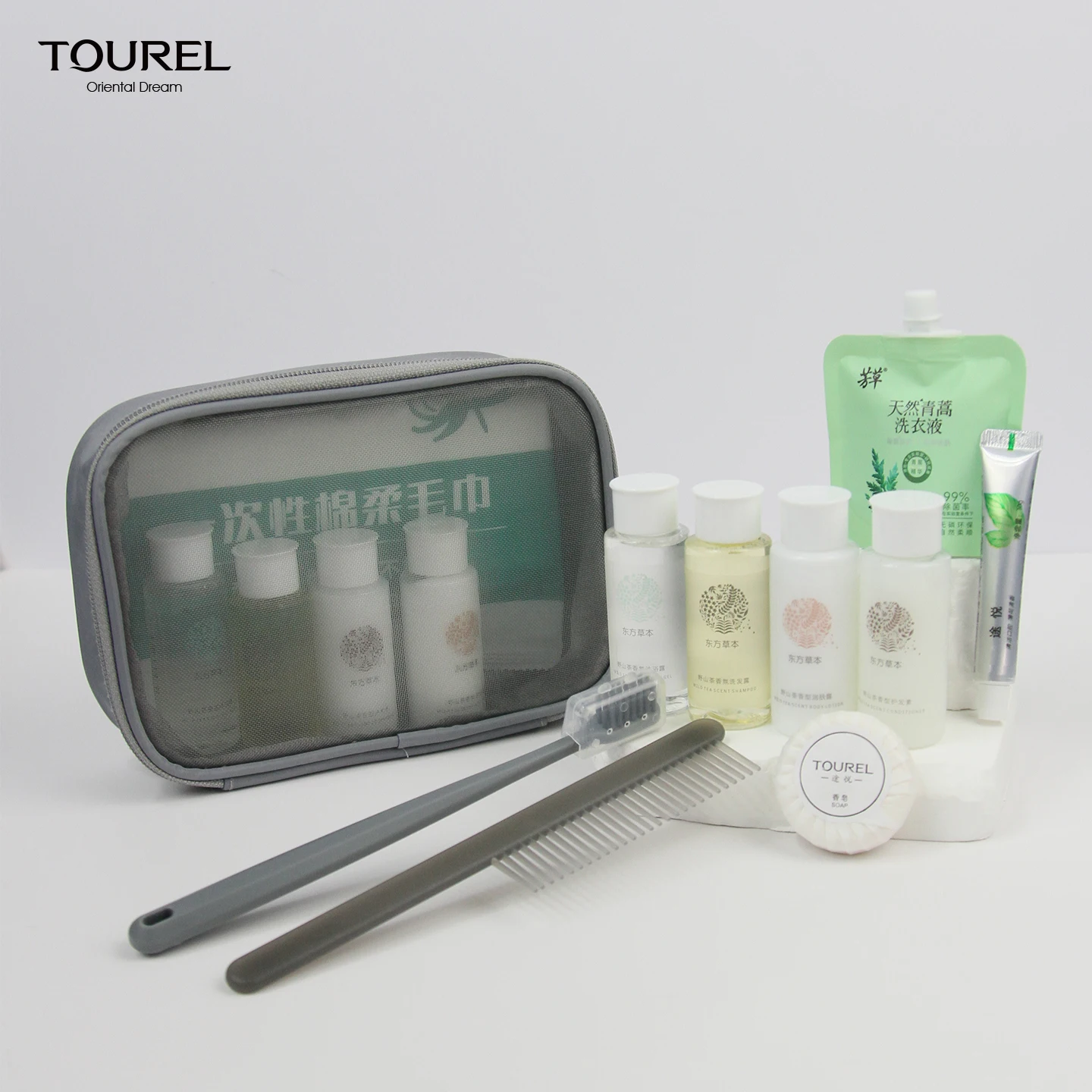 Bolsa de Art&iacute;culos de Amenidad Desechable Personalizada para Aerol&iacute;neas OEM Etiqueta Privada Kit de Art&iacute;culos de Cuidado Personal y Tocador para Viajes