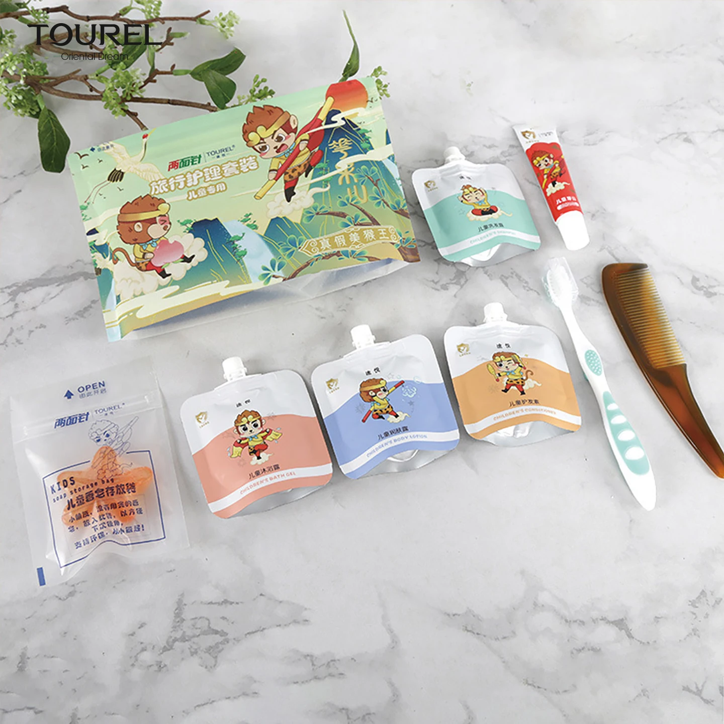 Custom Disposable Airline Amenity Bag Travel Essentials Personal Care Oem Private Label Travel Toiletries Kit For Kids
