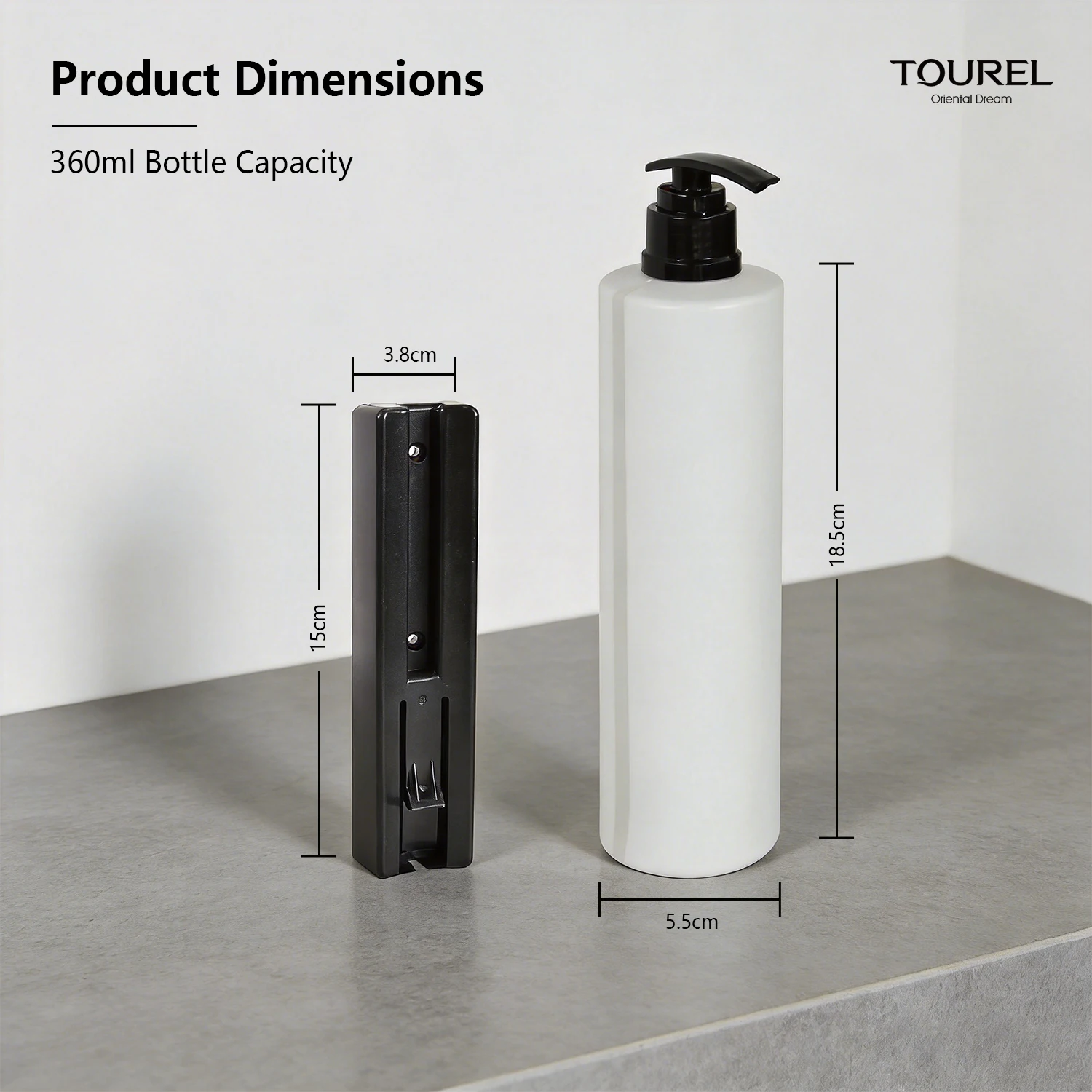 360ml Wholesale Custom Logo Wall Mounted Hotel Bathroom Shampoo Shower Gel Dispenser 3 Bottle Set