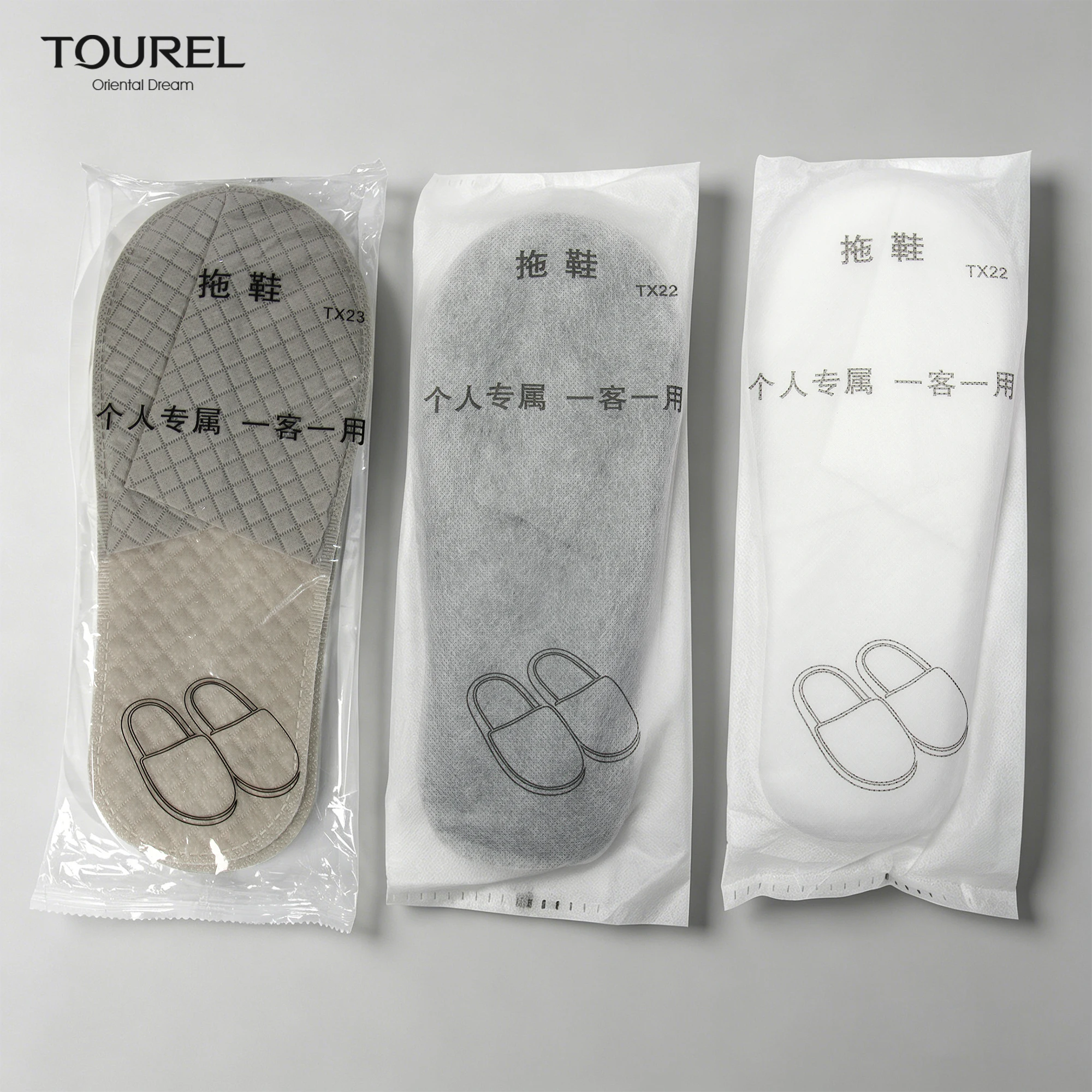 Eco Friendly Grs Certified Unisex Closed Toe Non Woven Disposable Slippers With Anti Slip Epe Sole