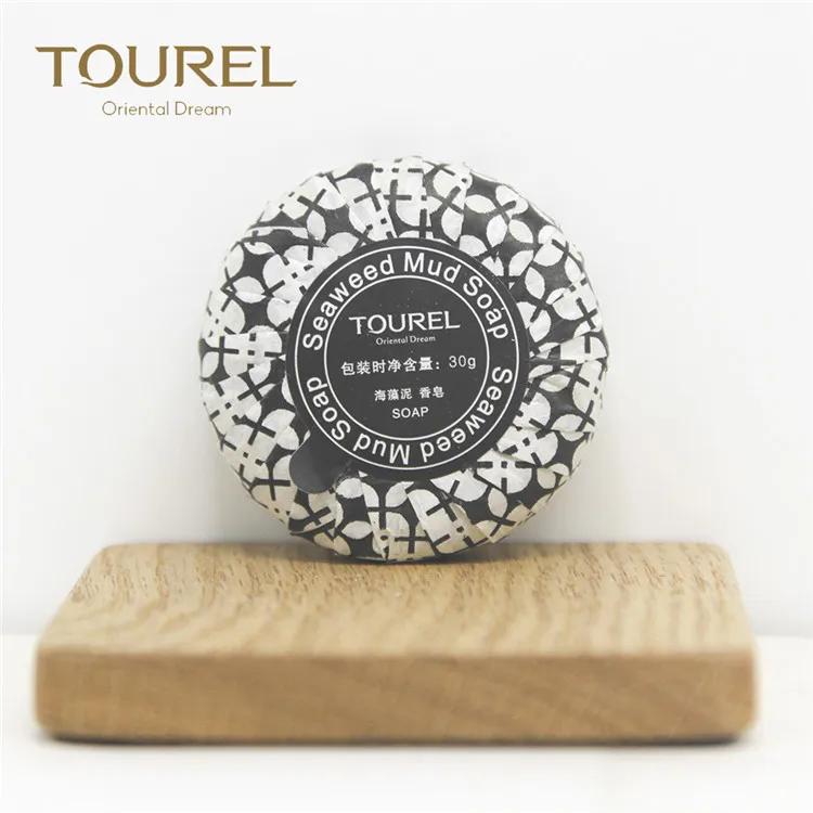 Suministros Tourel Jabón Redondo Pequeño para Hotel a Precio Económico con Envolturas Personales, Sin Fragancia, Ecológico y Certificado, Jabón Mini para Hotel