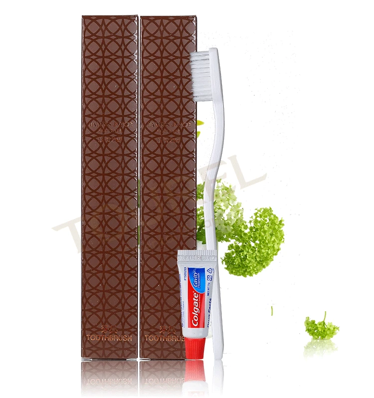 S Shape Design 7.5 Inch Length Disposable Tooth Brush And Toothpaste