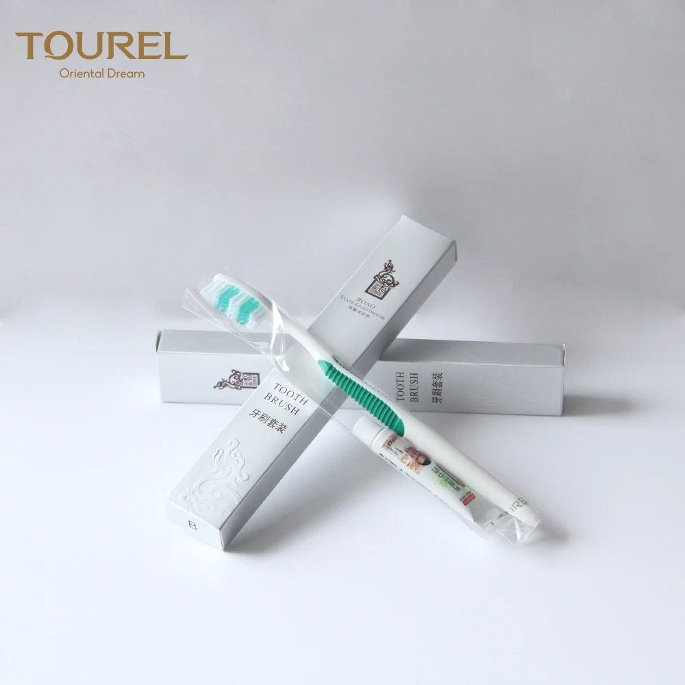 S Shape Design 7.5 Inch Length Disposable Tooth Brush And Toothpaste