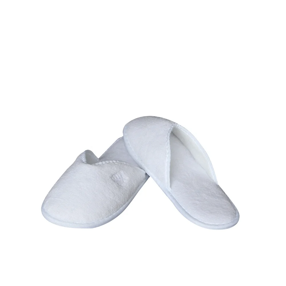 White 5mm Eva Sole Customized Logo Disposable Wedding Slipper For Guest