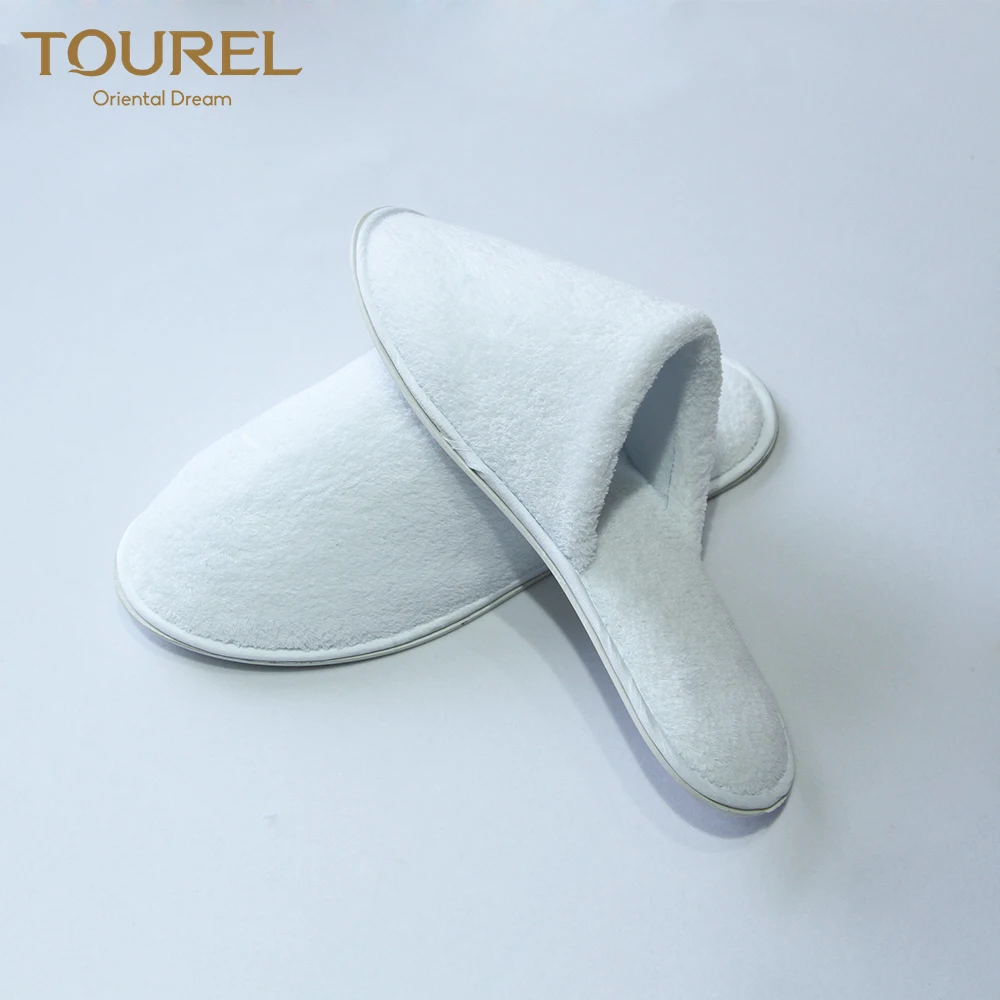 Custom Logo Comfortable Disposable Slippers Bathroom Bedroom Hotel Coral Fleece Slipper