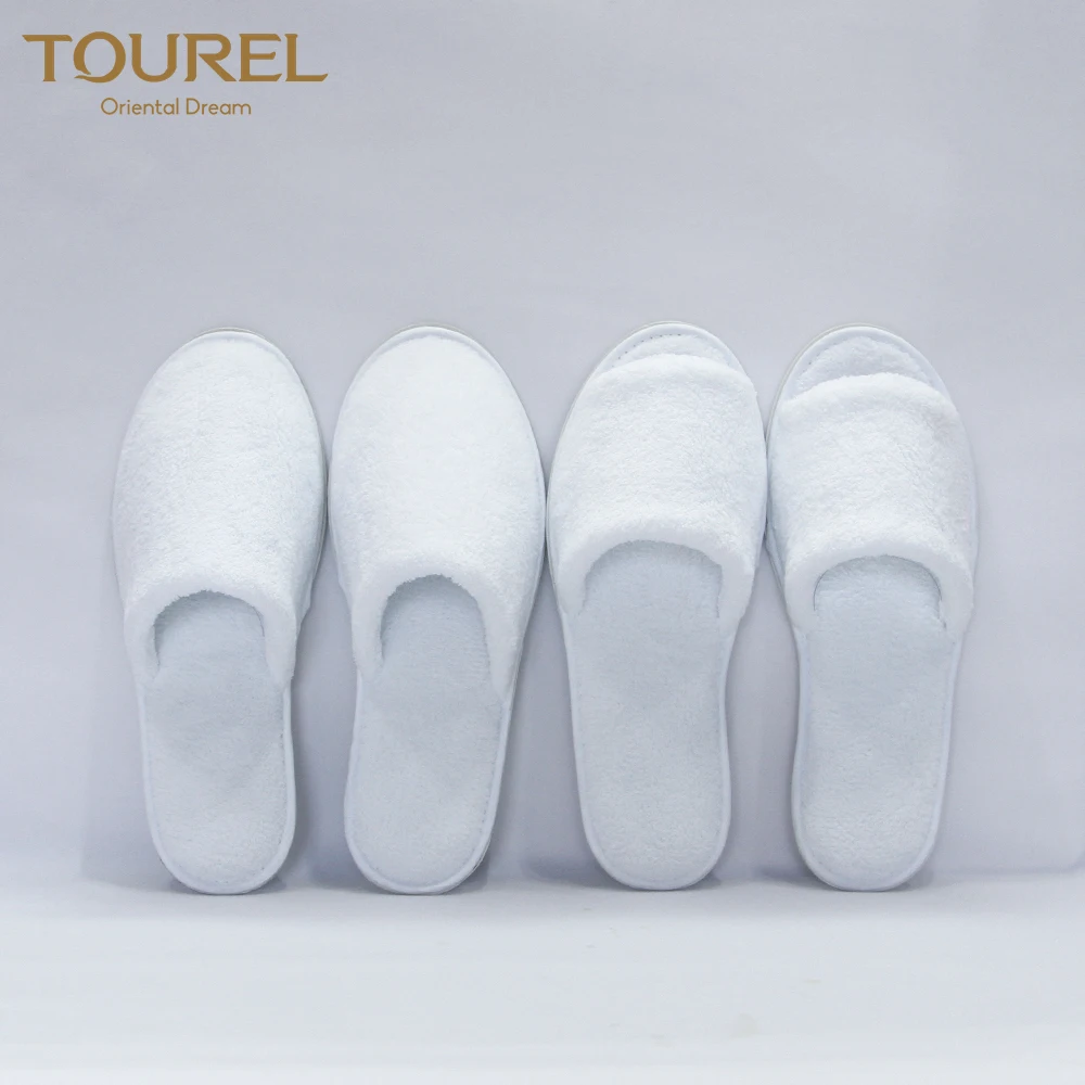 Custom Logo Comfortable Disposable Slippers Bathroom Bedroom Hotel Coral Fleece Slipper