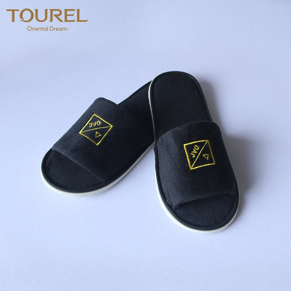 Low Price Disposable Cotton Velvet Hotel Slipper Soft Personalized With Recyclable Feature
