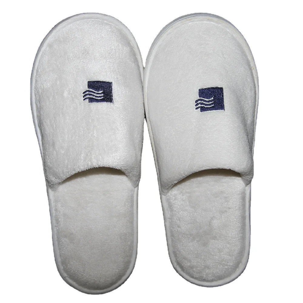 Yangzhou High Quality Children Unisex Soft Hotel Disposable Coral Fleece Customized Color & Logo Guest Slippers