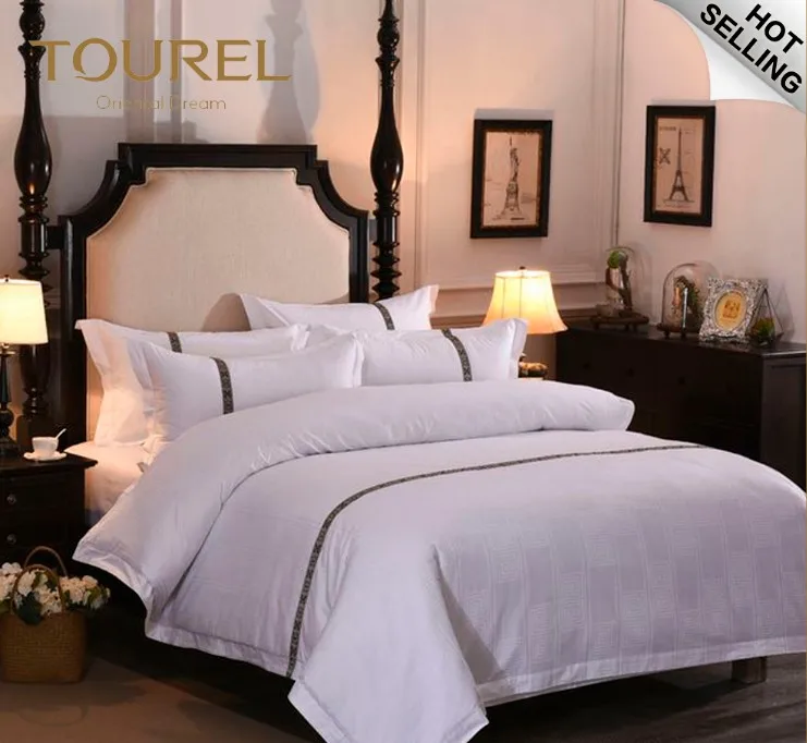 Circle Printed Bedding Set Luxury 60 Count Deep Pocket 4 Piece Bed Sheet Set Hotel Bedding 100% Cotton Duck Down Filling