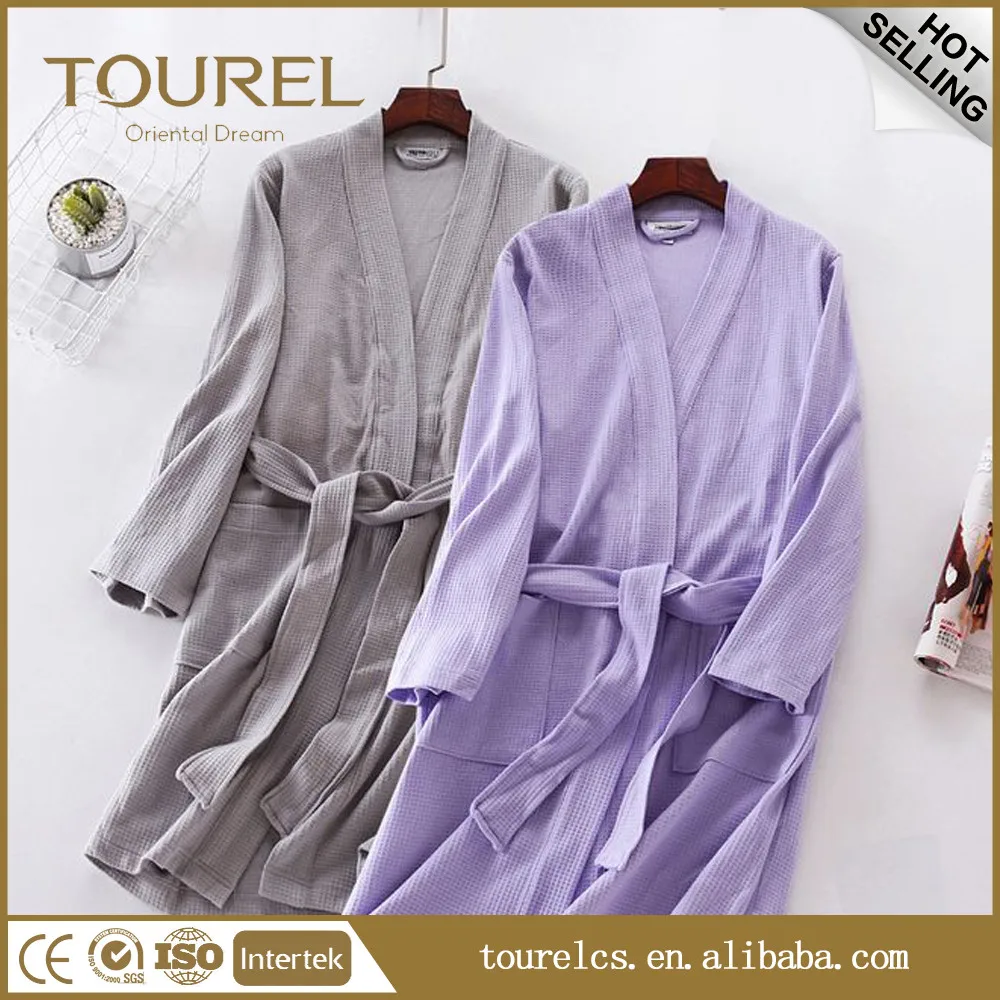 Custom Logo Colorful Cotton Terry Hotel Bathrobe /sleepwear/nightdress/robe