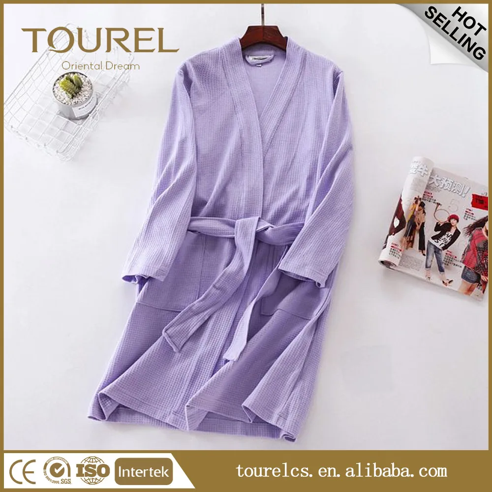 Custom Logo Colorful Cotton Terry Hotel Bathrobe /sleepwear/nightdress/robe