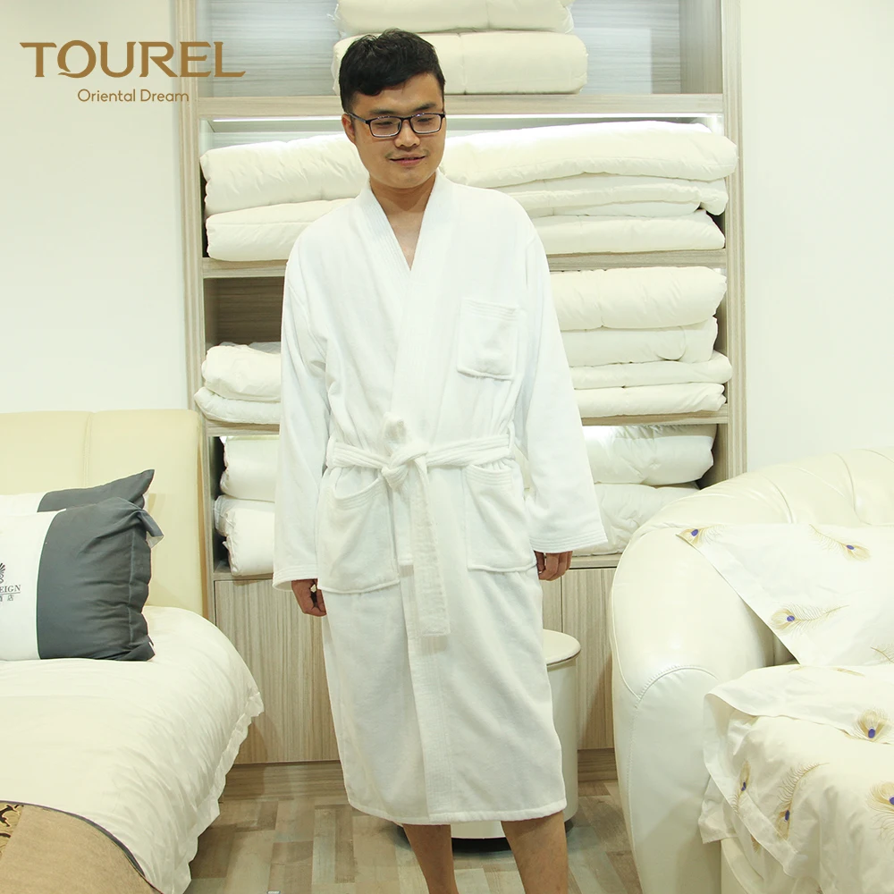 Wholesale 100% Cotton Coral Fleece Eco-friendly Portable Luxury Unisex Bath Robe