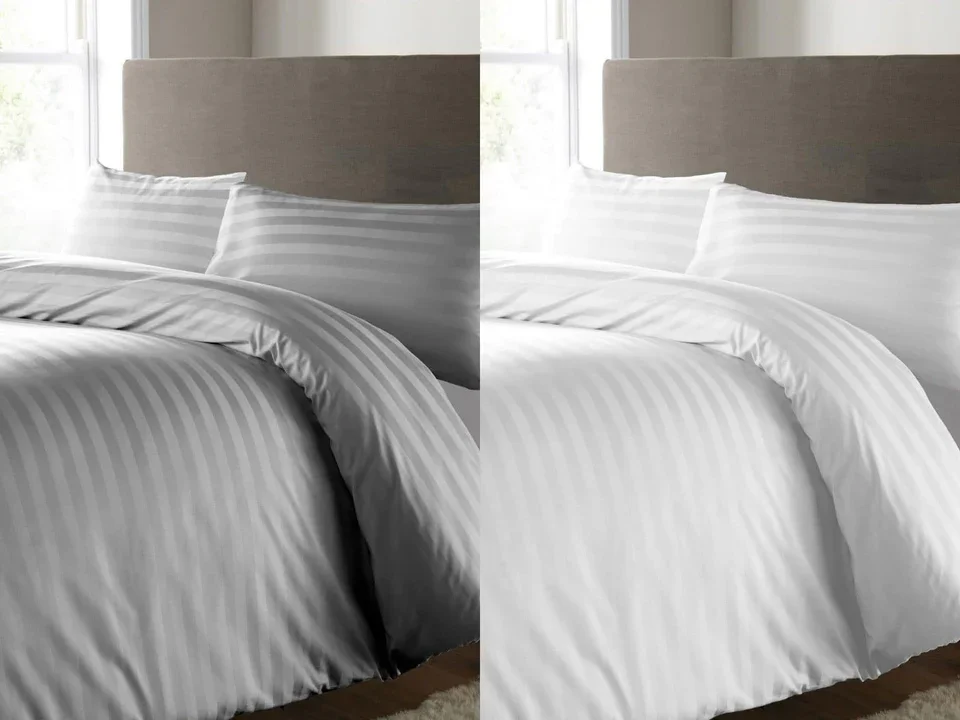 Juego de Sábanas a Rayas Nuevo y Popular de Alta Calidad Tejido de Bajo Precio Ropa de Cama de Hotel de 4 Piezas de Fabricante de China