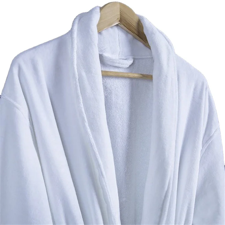 Custom Logo 5 Star Hotel White 100% Cotton Waffle Wholesale Bathrobe