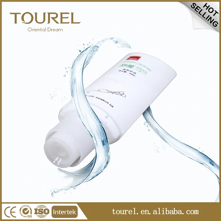 Dispensador de jabón líquido de plástico con botella vacía de lujo de la marca Tourel para gel de ducha para hotel