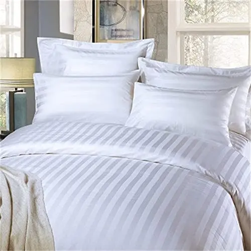 Trade Assurance Wholesale Cotton Woven Plain 300tc Hotel Bedding Linen Set With Custom Logo