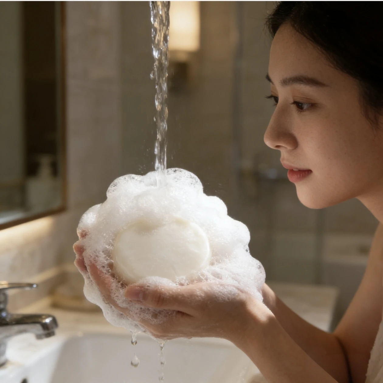 Jabón de hotel desechable ecológico de lujo en miniatura de 15g 20g con forma redonda, champú y jabón de baño de plástico con empaque personalizado