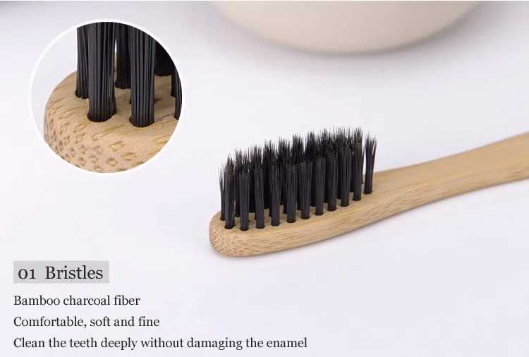 Cepillo de dientes de bambú natural 100% biodegradable, muy vendido en eBay y Hotel Supplies Hub