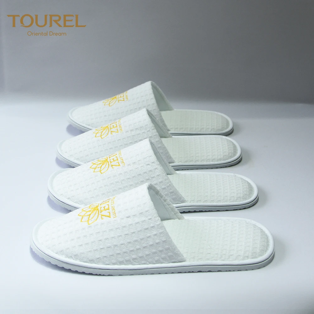 China Supplier Women's Velvet Coral Fleece Waffle Slippers-eco-friendly Recyclable & Portable Hotel Supplies